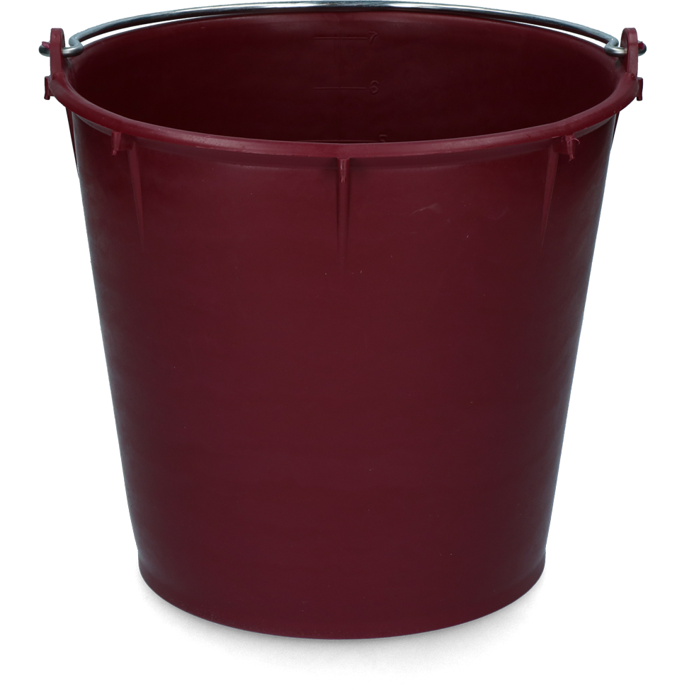 Bucket 7 l with handle bordeaux