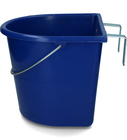 Feed trough 15 l with hooks and handle dark blue