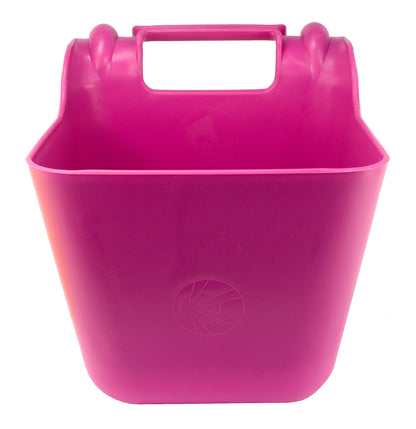 Feed trough with plastic hooks pink 13,5 l plastic