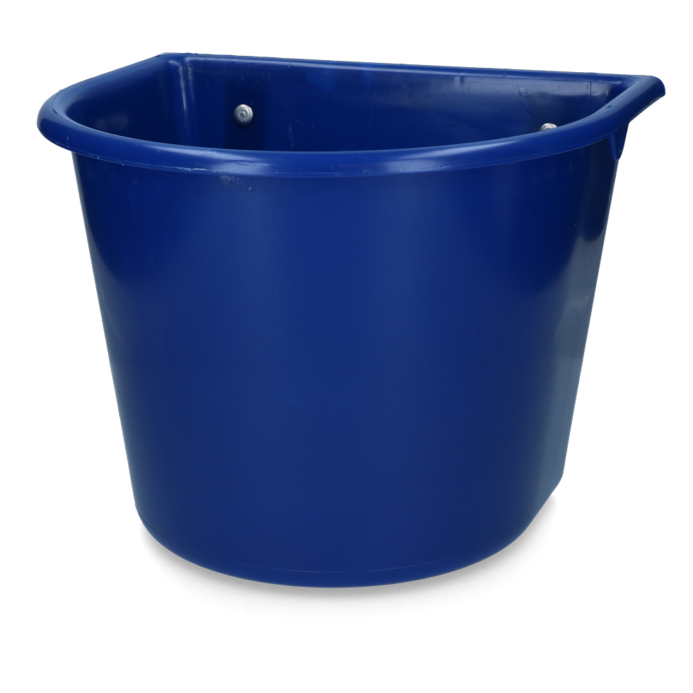 Feed trough 15 l with hooks dark blue