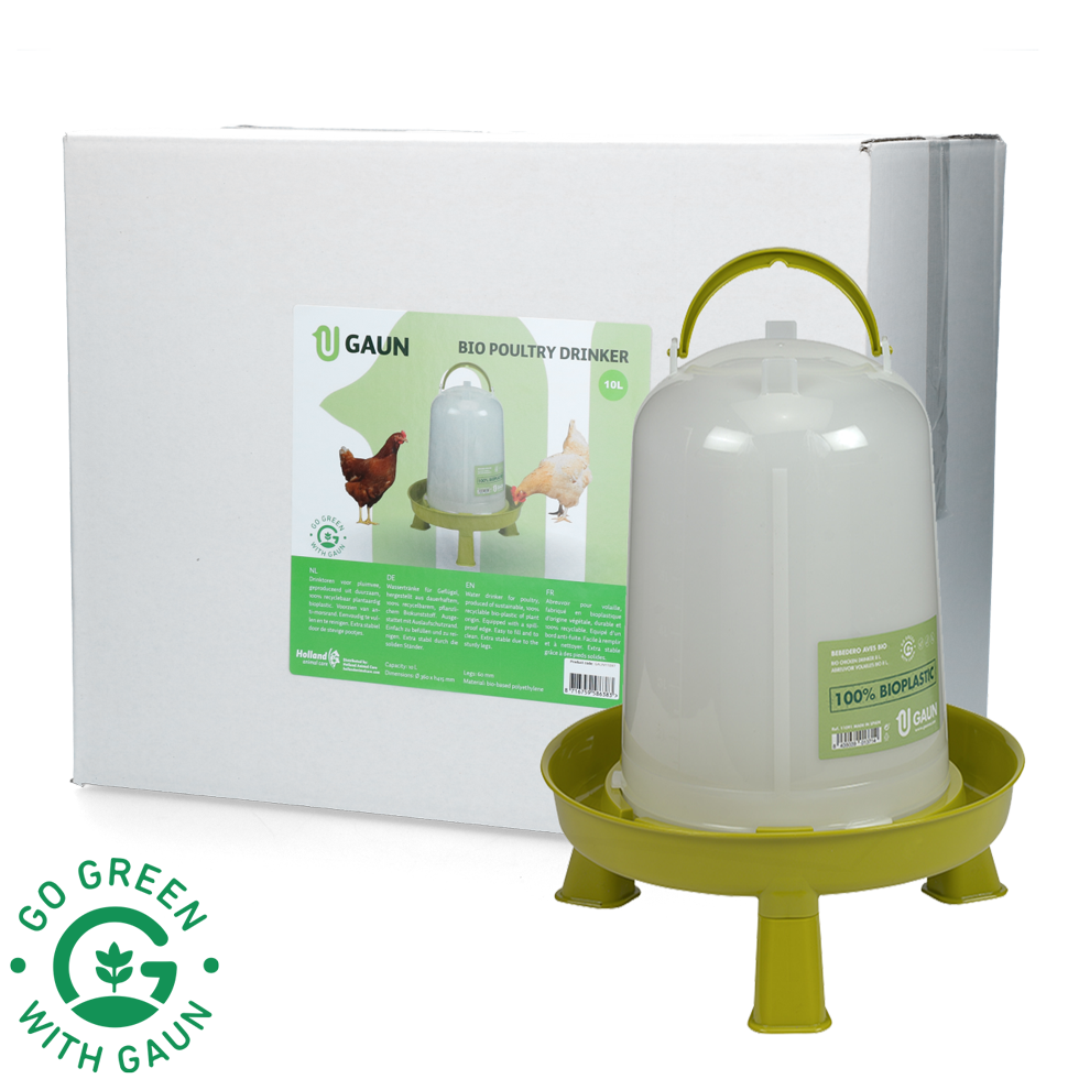 Poultry drinker 10 l Bio green lemon with legs