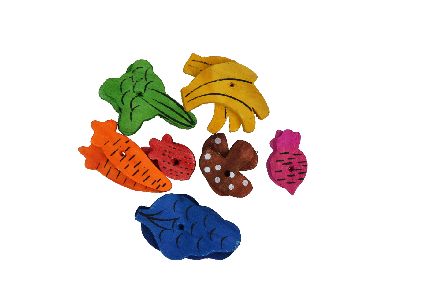 Small pet play toy-fruit/veggie mix 14pk