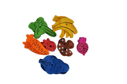 Small pet play toy-fruit/veggie mix 14pk