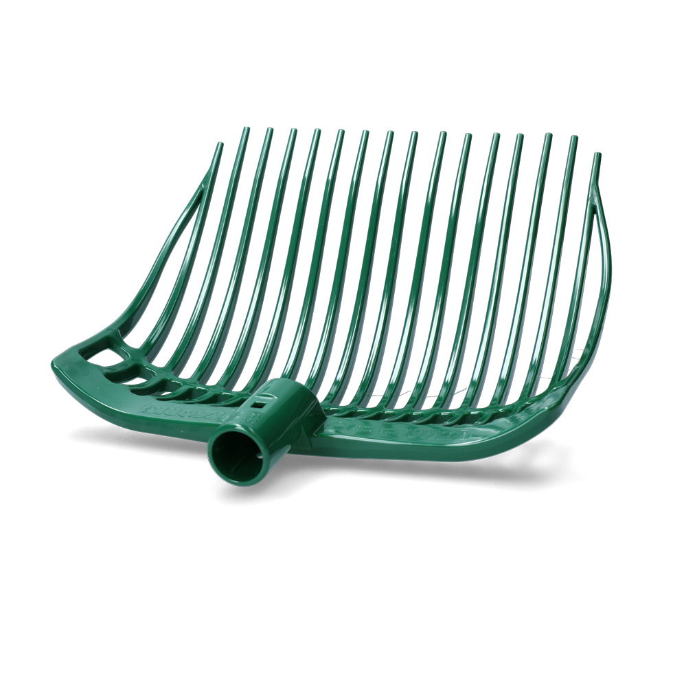 Shaving fork plastic Medium green without handle