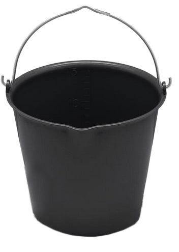 Bucket 15 l with pouring spout black