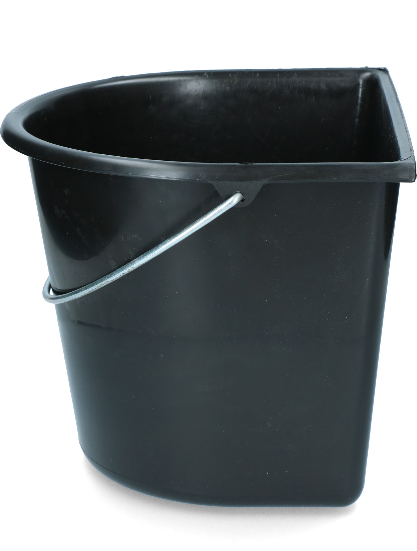 Bucket with flat side 15 l black