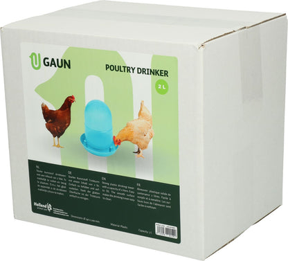 Poultry drinker 2 litres blue