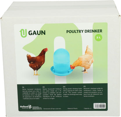 Poultry drinker 2 litres blue