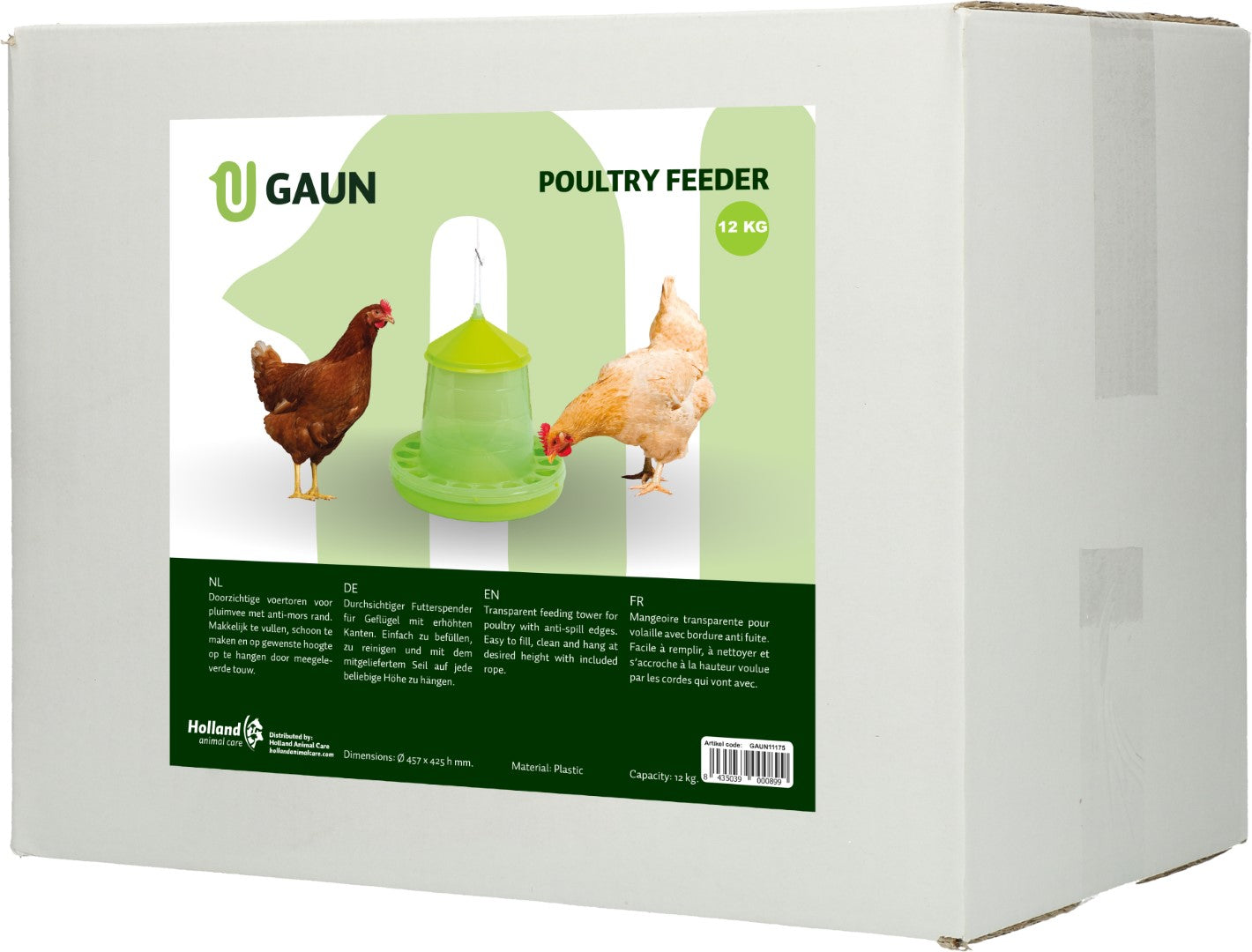 Poultry feeder 4 kg green lemon