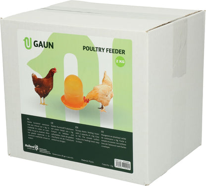 Poultry feeder 2 kg orange