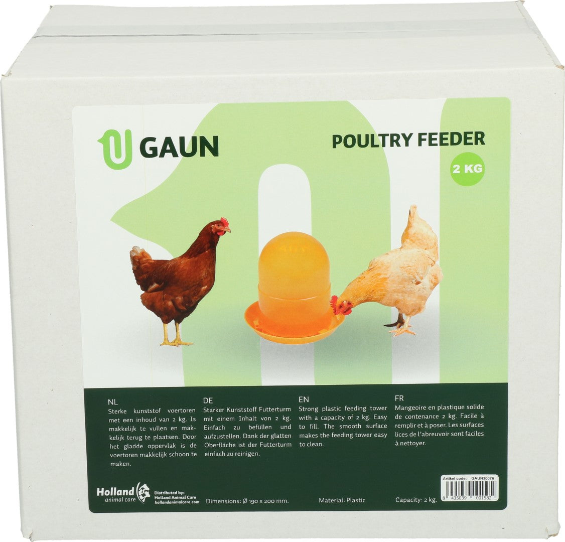 Poultry feeder 2 kg orange