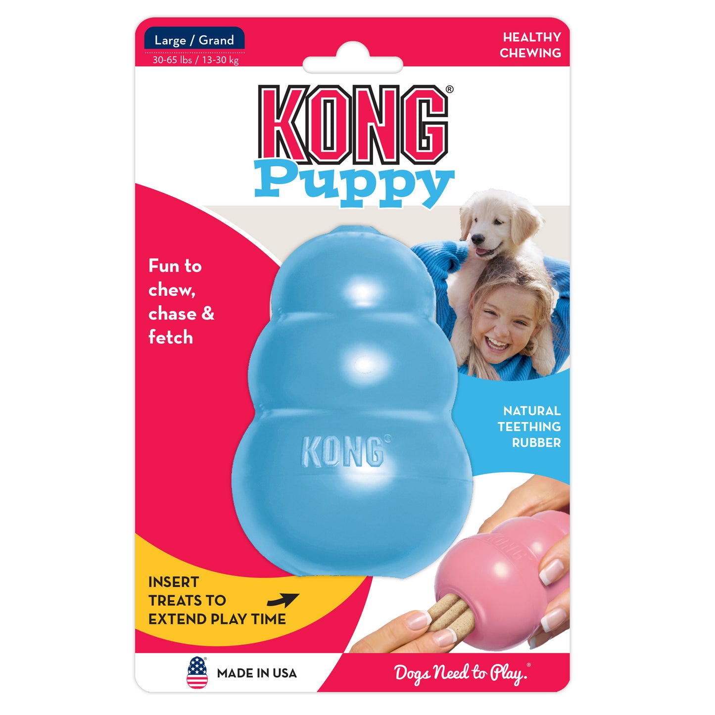 KONG Puppy M 8,6 cm Blue or Rose