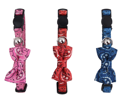 Cat collar with Bowknot red