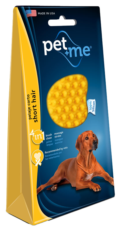 Pet+Me Dog Short Hair Brush Yellow