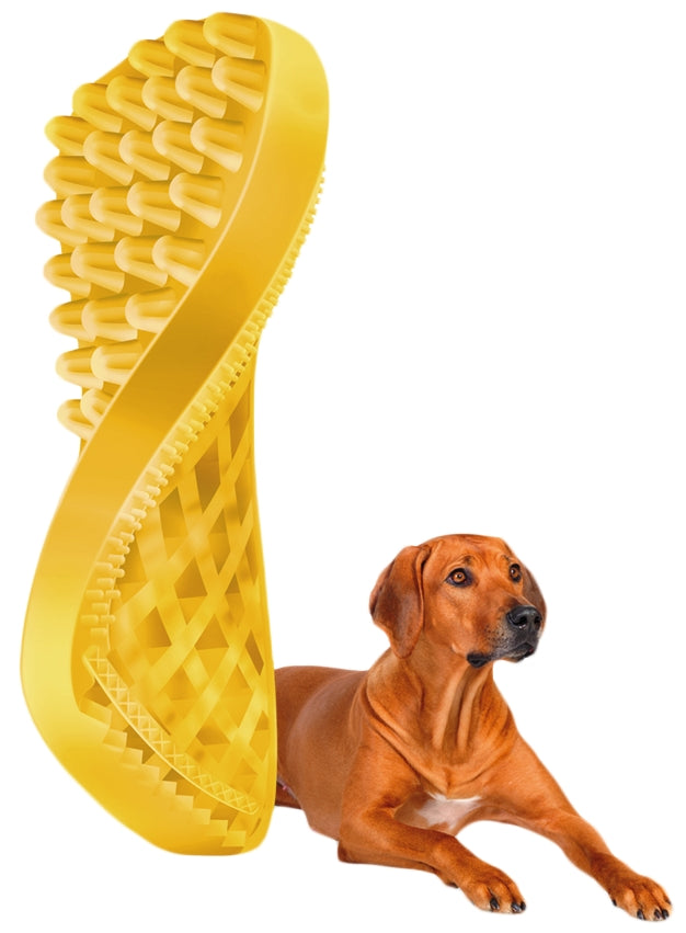 Pet+Me Dog Short Hair Brush Yellow