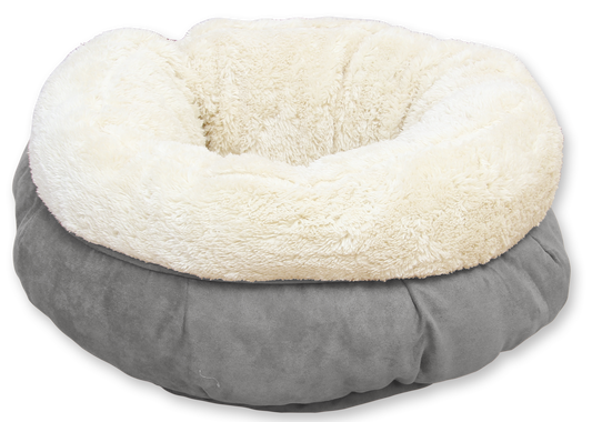 AFP Lambswool Donut Bed Grey