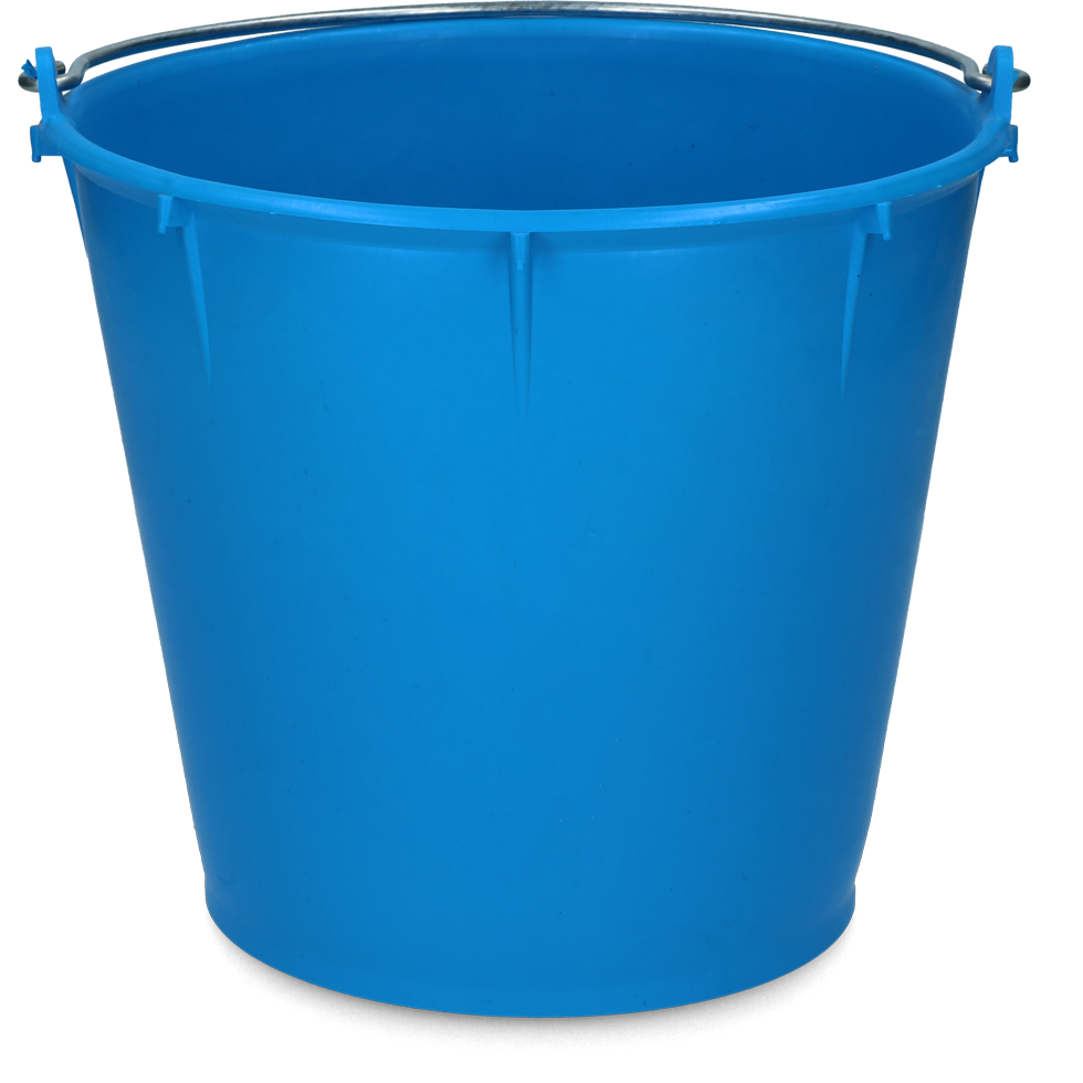 Bucket 7 l with handle royal blue