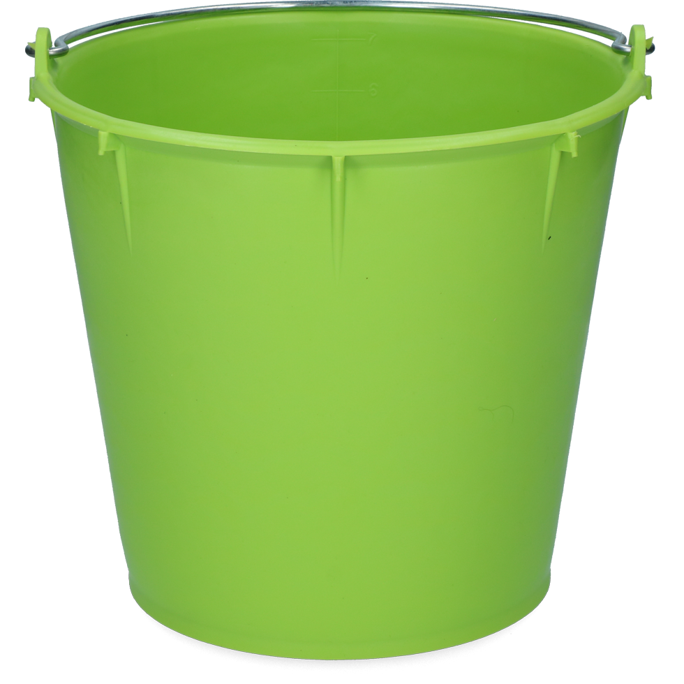 Bucket 7 l with handle lemon green