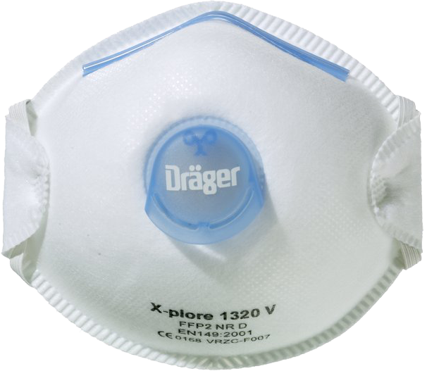 Dräger X-plore 1320 FFP2 V dust mask.