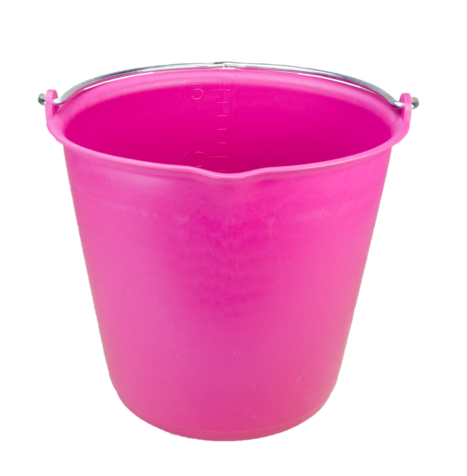 Bucket 15 l with pouring spout Pink