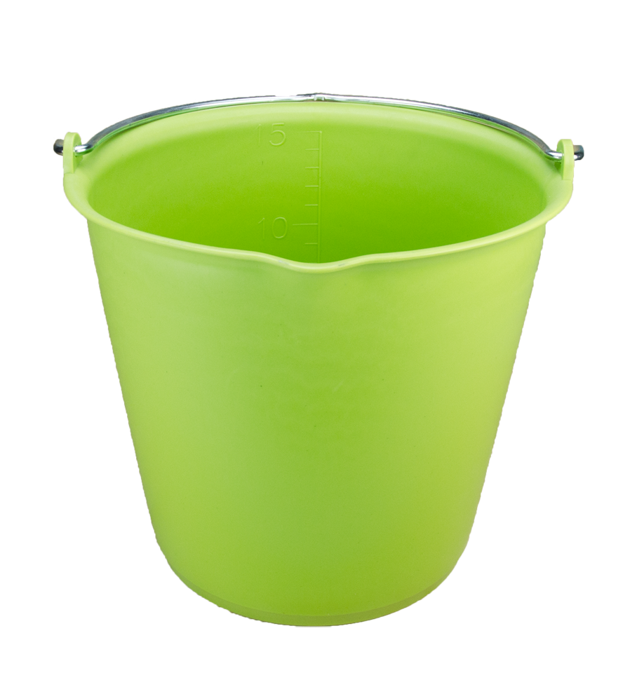 Bucket 15 l with pouring spout lime