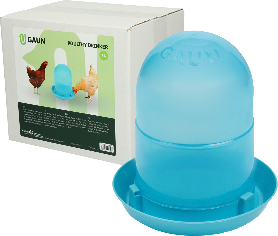 Poultry drinker 2 litres blue