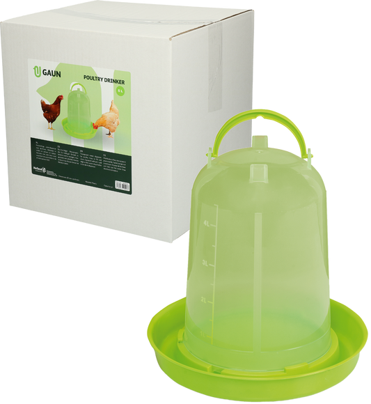 Poultry drinker 5 l green lemon