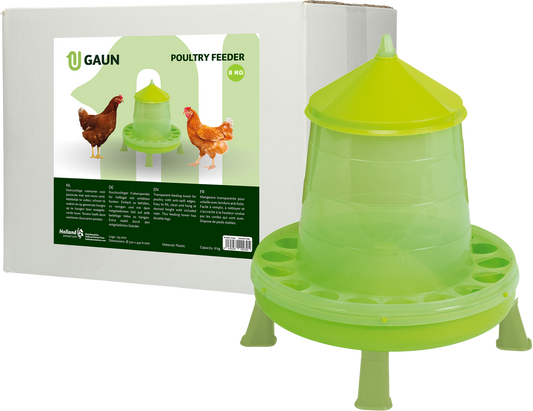 Poultry feeder with legs 8 kg green lemon