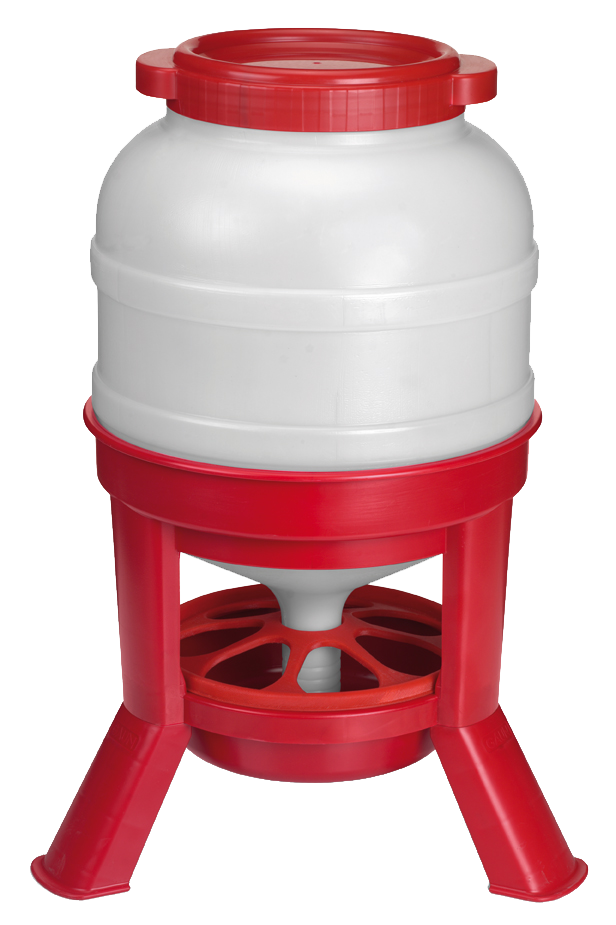 Poultry feeder with legs 30 l red