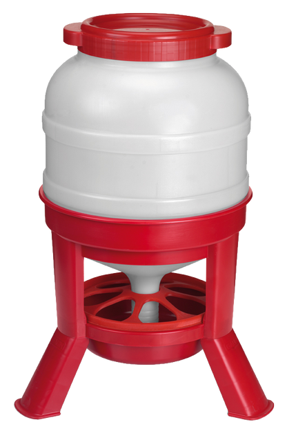 Poultry feeder with legs 30 l red