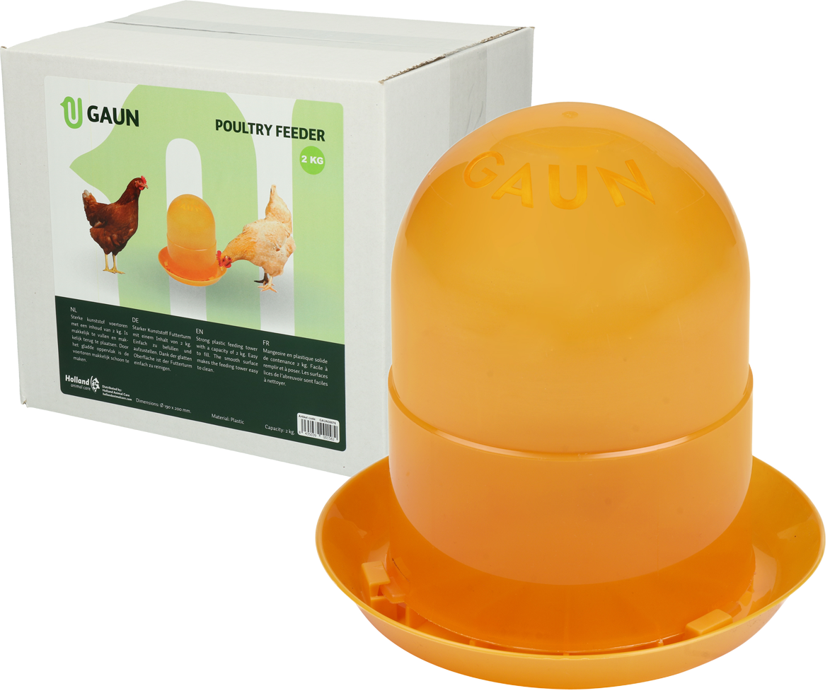 Poultry feeder 2 kg orange