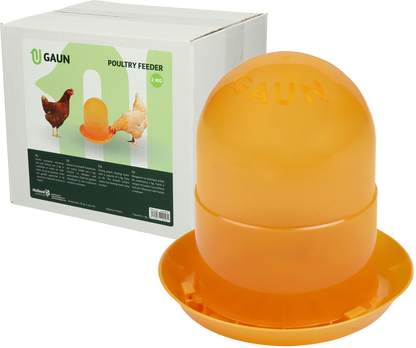 Poultry feeder 2 kg orange