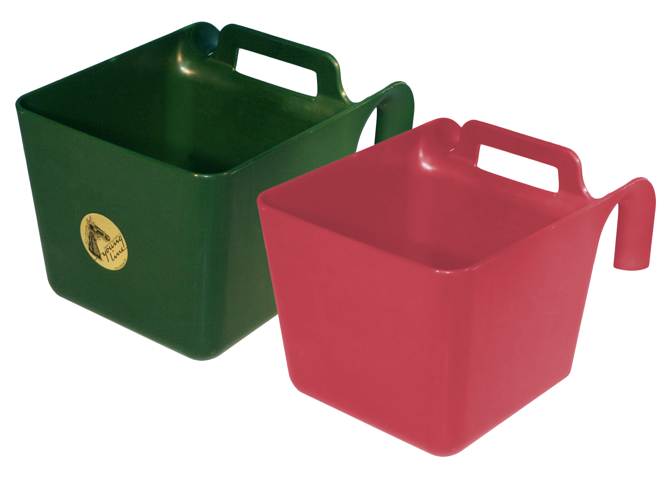 Feed trough green with hookover 11 l plastic