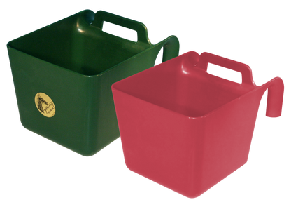 Feed trough green with hookover 11 l plastic