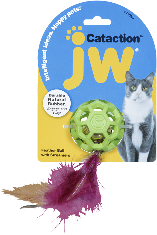 JW Cataction Feather Ball with Bell