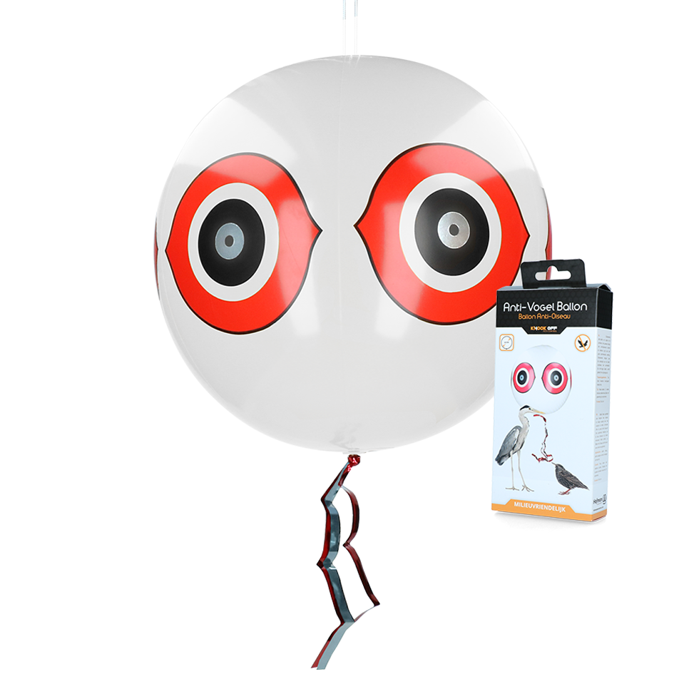 Knock Pest Scare balloon white