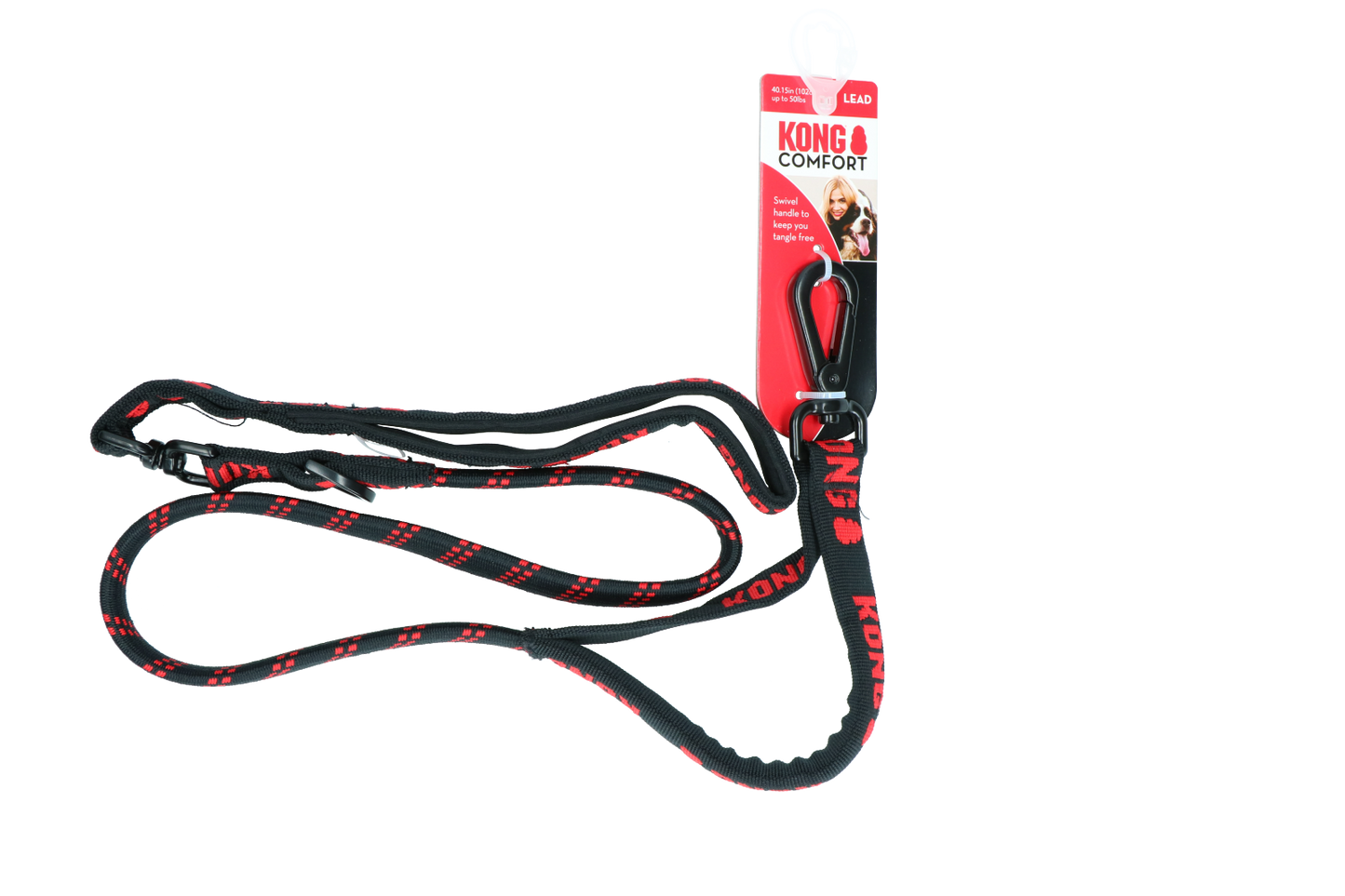 KONG Zero-shock leash  One Size Black