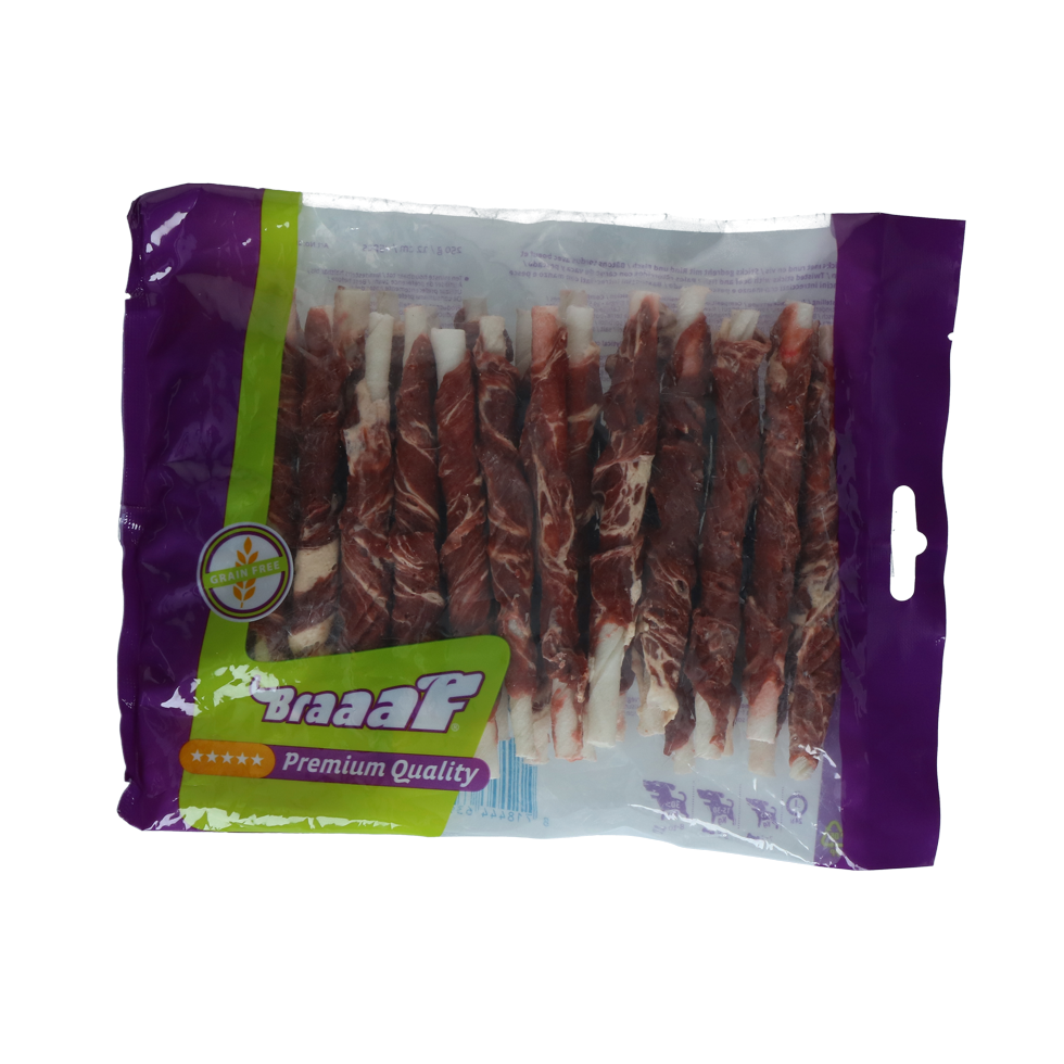 Braaaf Rollsticks 12 cm beef and fish