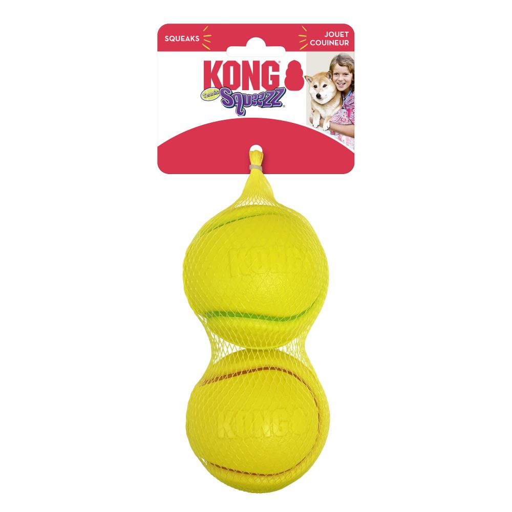 KONG Squeezz® Tennis Assorted Md 2pk