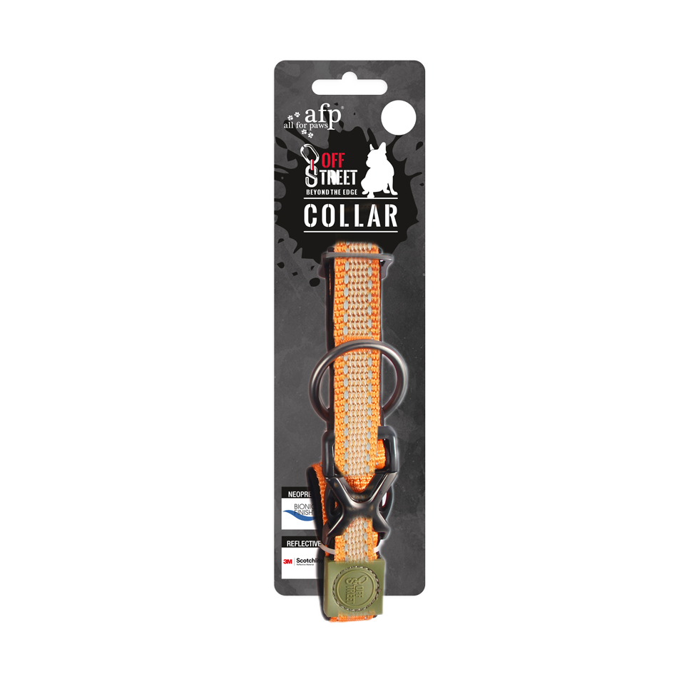 AFP Off Street Dog Collar Tangerine L