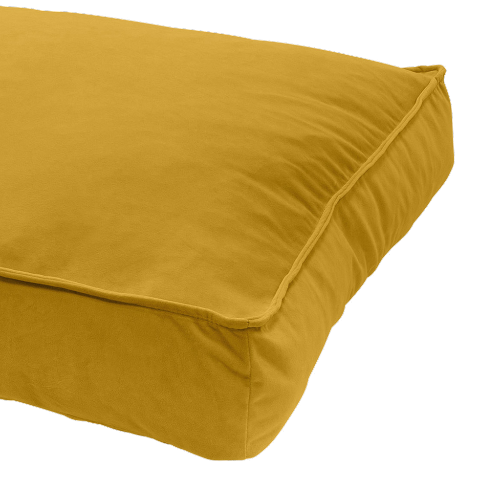 Madison Velours Lounge Cushion Yellow L