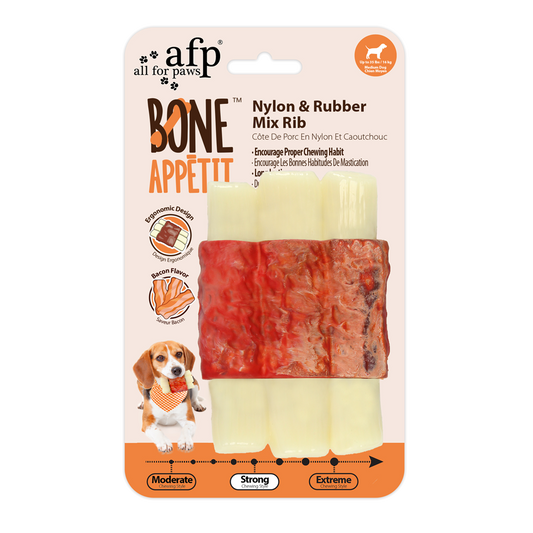 AFP  Bone Appetit - Nylon &amp; Rubber Mix Rib - Bacon Flavor In