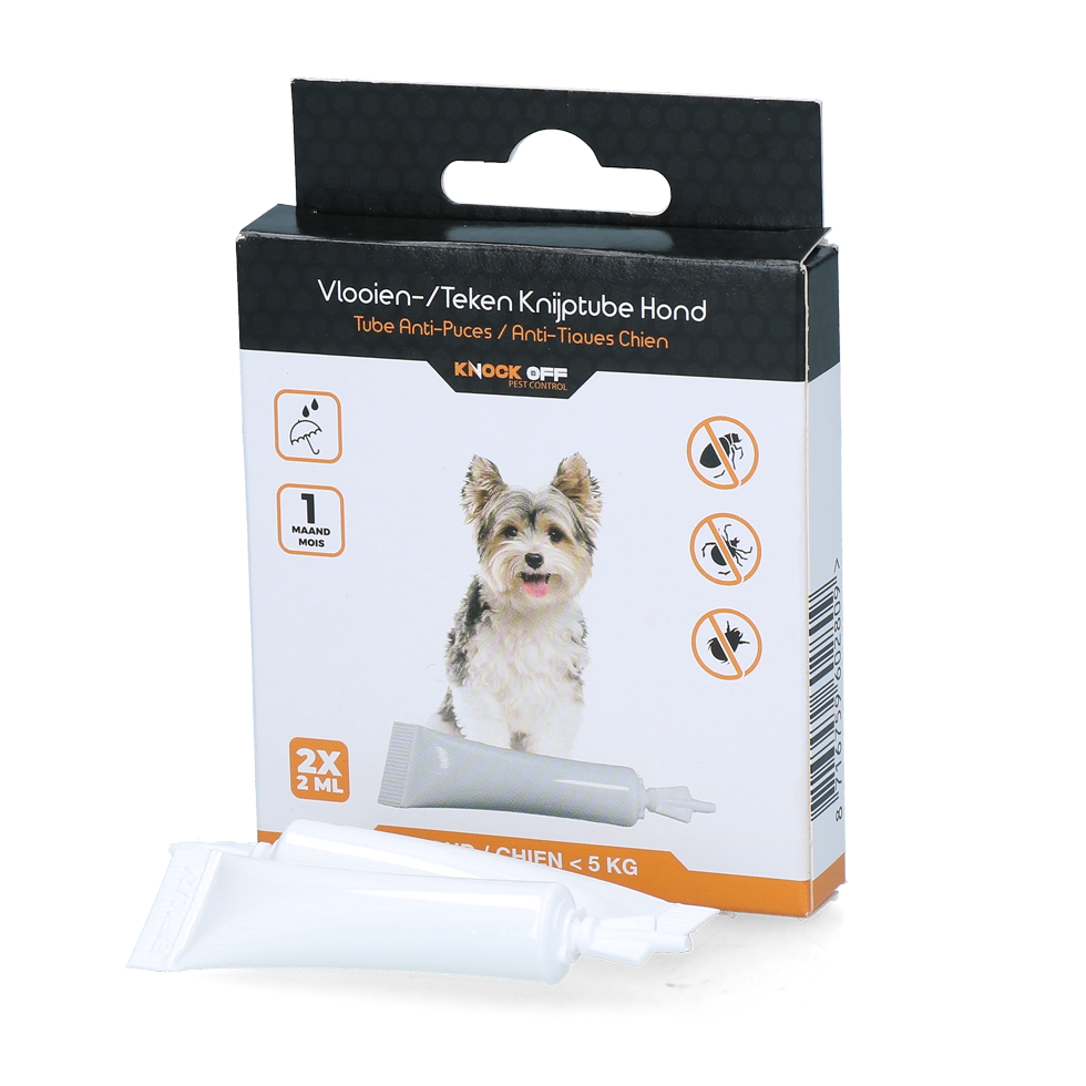 Knock Pest flea/tick squeeze tube dog &lt;5 kg NL+FR