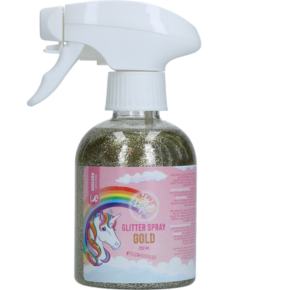 Lucky Horse Unicorn Green Glitter Spray