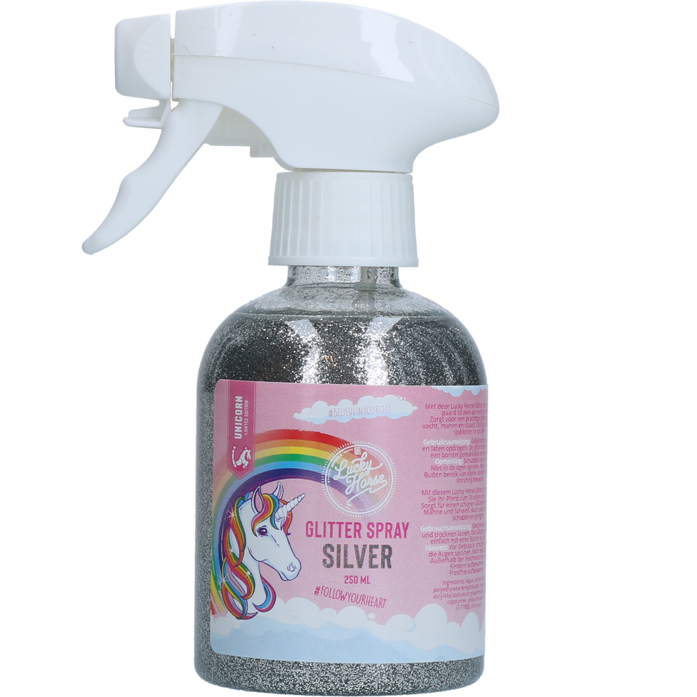 Lucky Horse Unicorn Green Glitter Spray