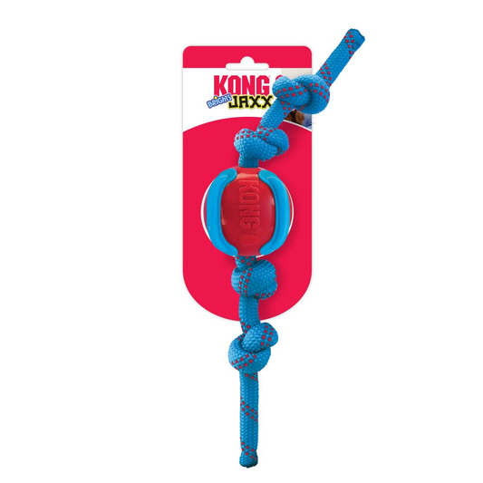 KONG Jaxx Brights Ball w/Rope Assorted Md