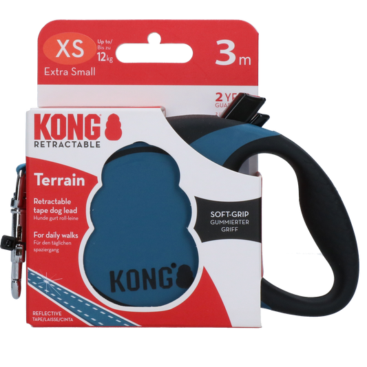 KONG Retractable Leash Terrain Blue XS (3m/12kg)