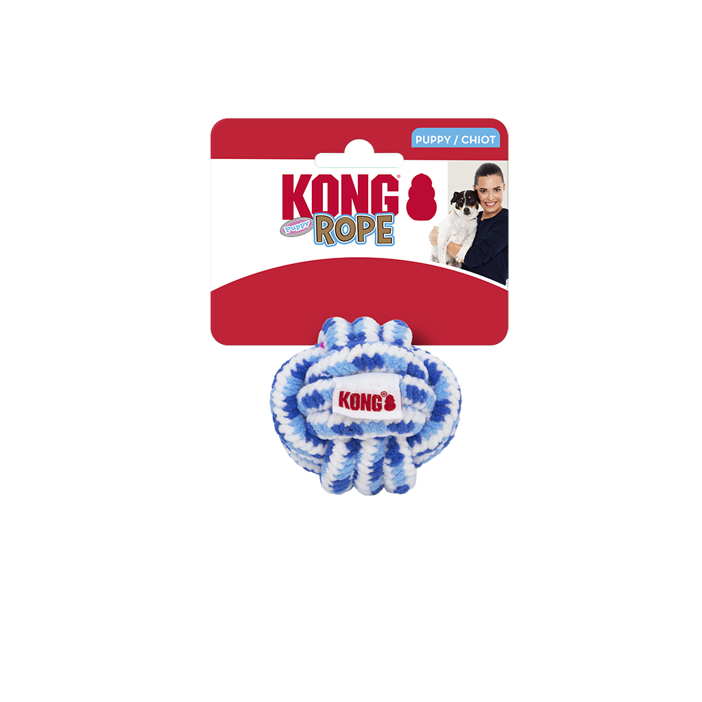 KONG Rope Ball Puppy Assorted Sm