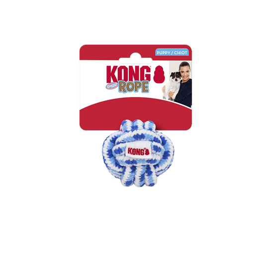 KONG Rope Ball Puppy Assorted Sm