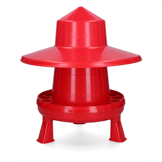 Gaun Plastic Poultry Feeder 4kg red